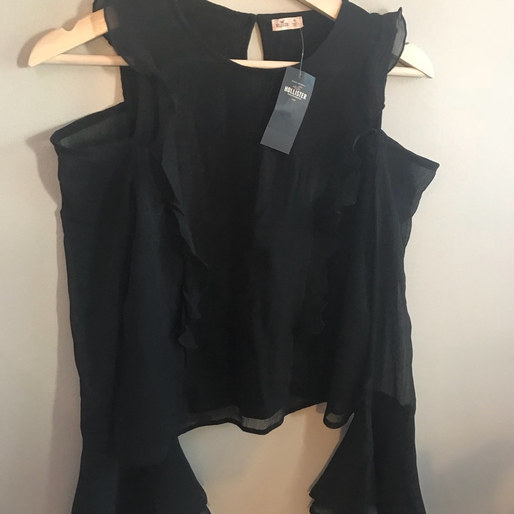 🎀NEW🎀HOLLISTER Cold Shoulder Boho Blouse - Picture 6 of 8